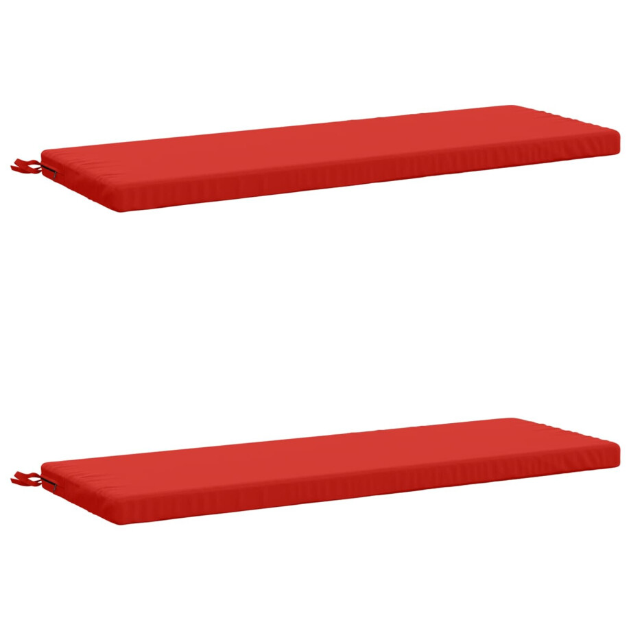 vidaXL 2-delige Bankkussens SOEST 2 st 100% Polyester Rood afbeelding 1