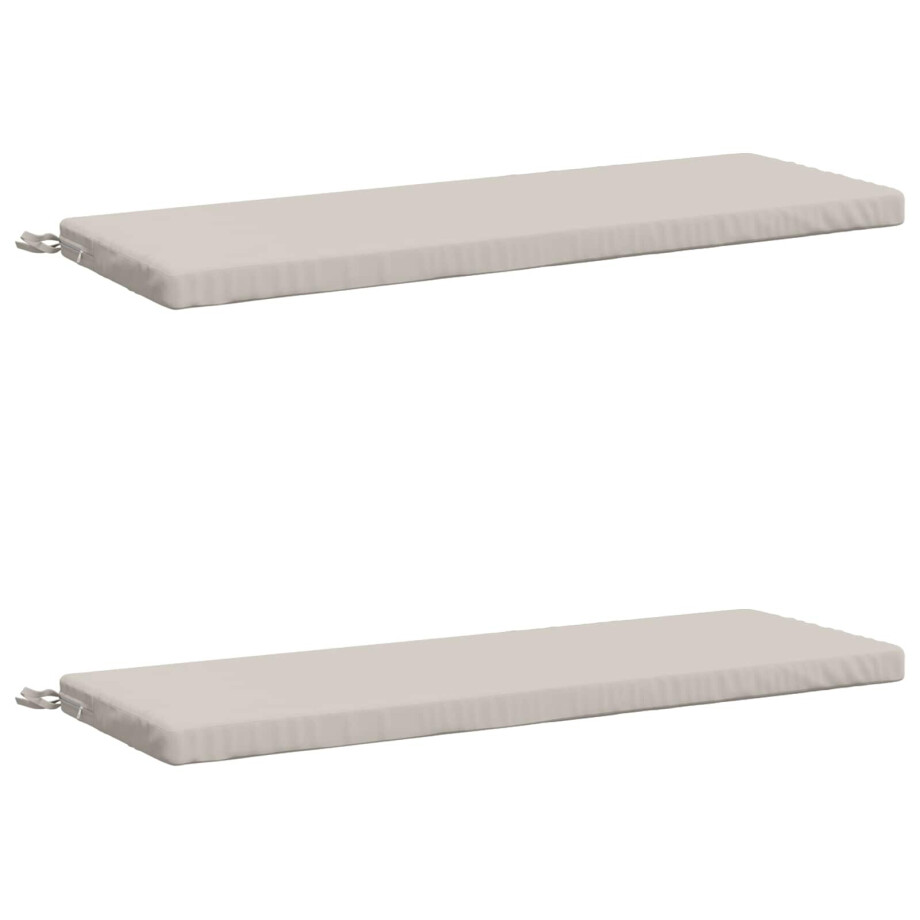 vidaXL 2-delige Bankkussens SOEST 2 st 100% Polyester Wit afbeelding 1