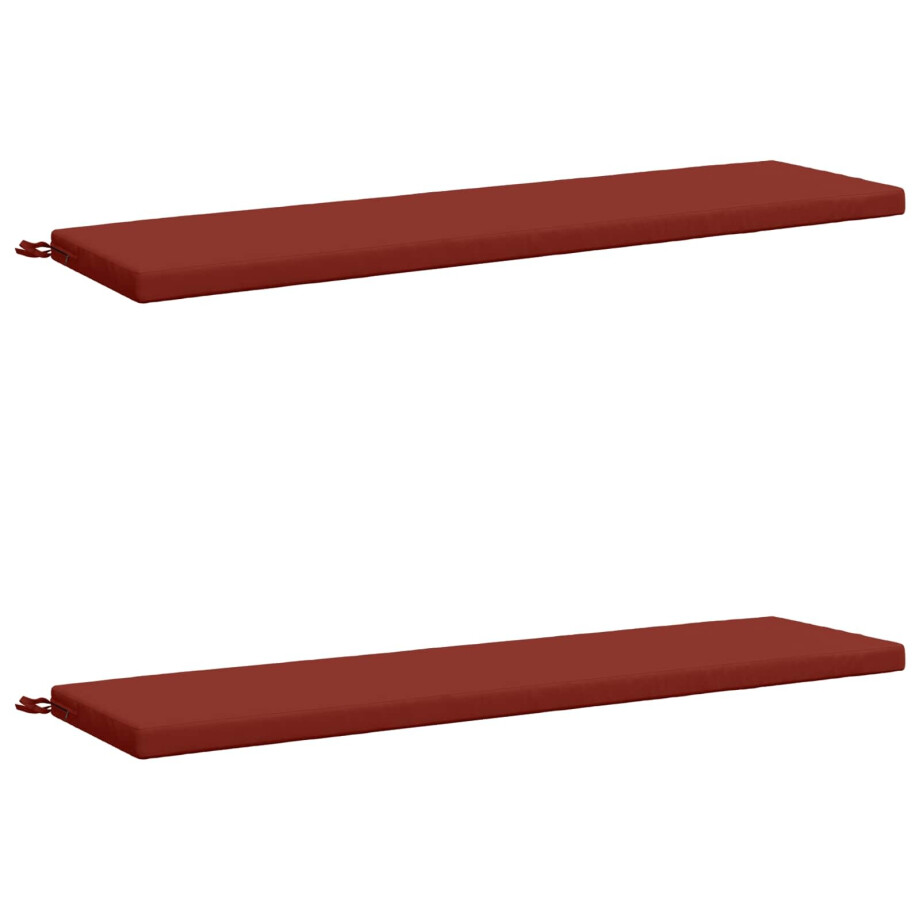 vidaXL 2-delige Bankkussens SOEST 2 st 100% Polyester Rood afbeelding 1