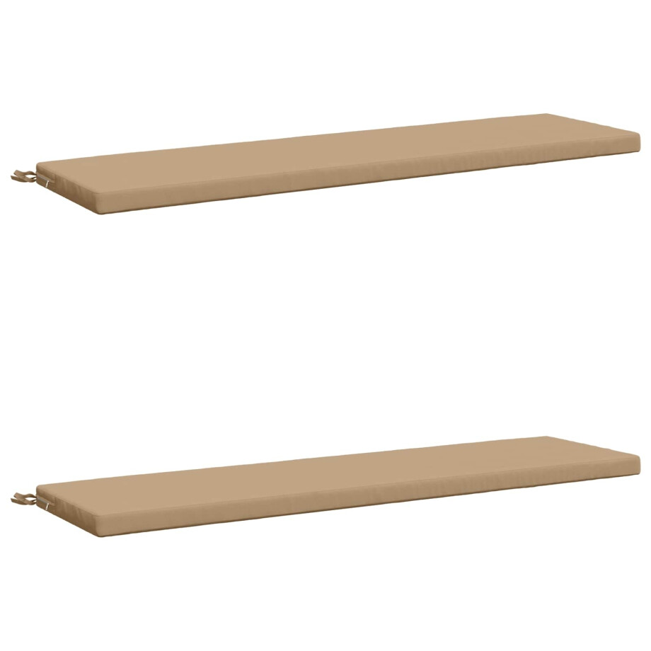 vidaXL 2-delige Bankkussens SOEST 2 st 100% Polyester Zand afbeelding 1