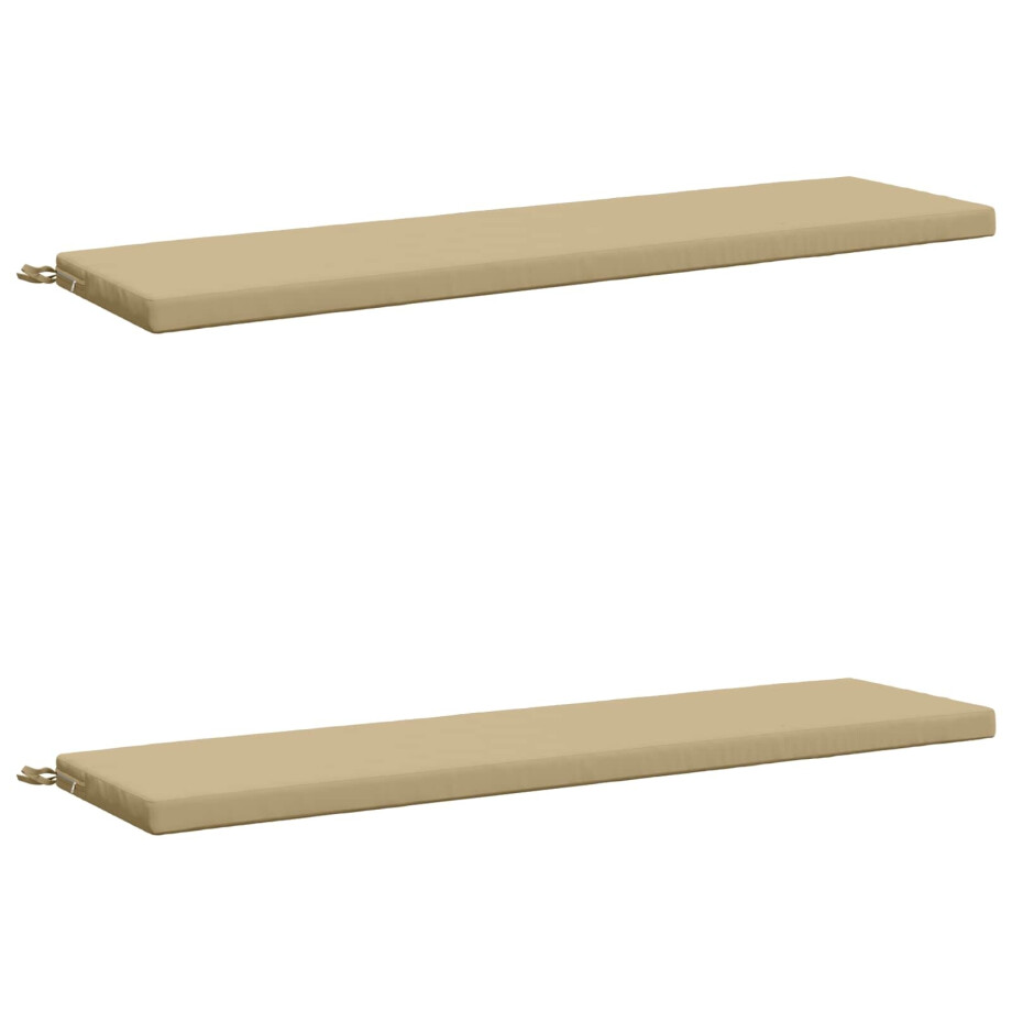 vidaXL 2-delige Bankkussens SOEST 2 st 100% Polyester Beige afbeelding 1
