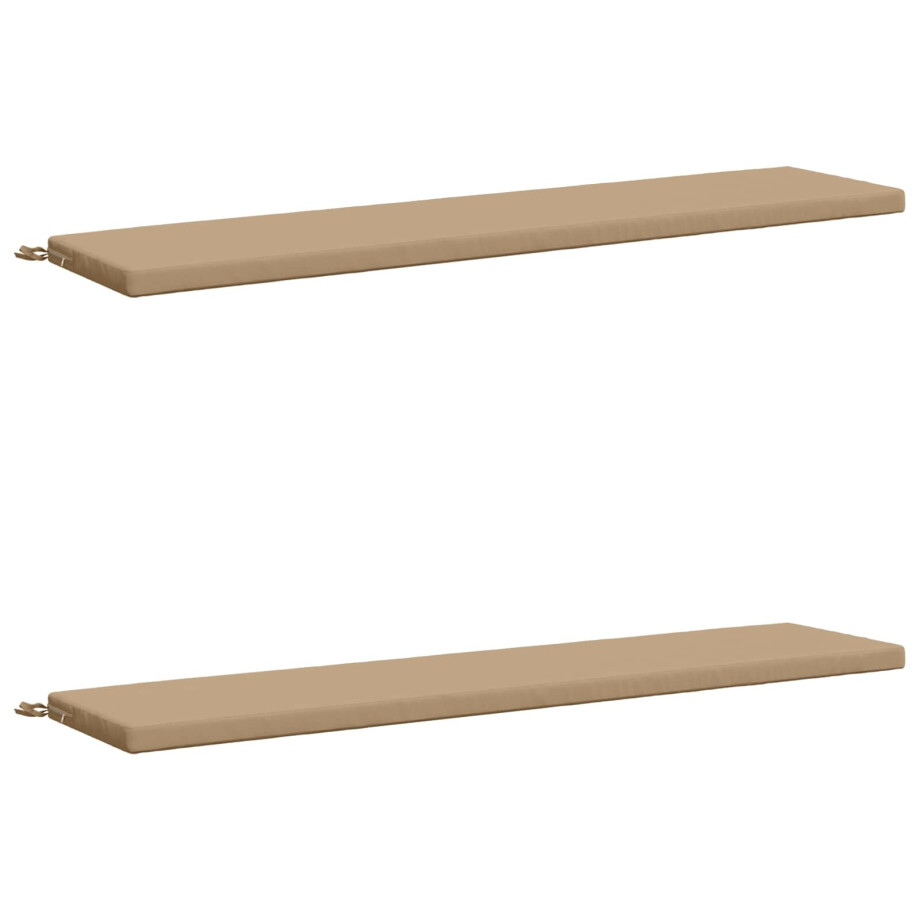 vidaXL 2-delige Bankkussens SOEST 2 st 100% Polyester Zand afbeelding 1