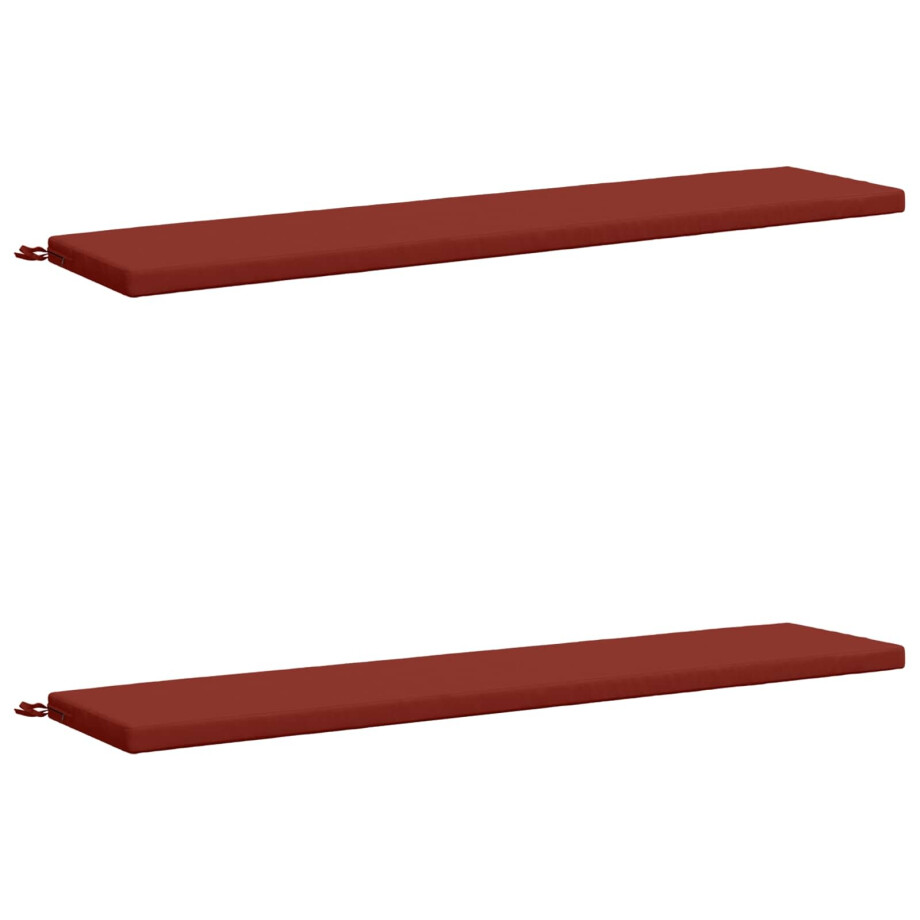 vidaXL 2-delige Bankkussens SOEST 2 st 100% Polyester Rood afbeelding 1