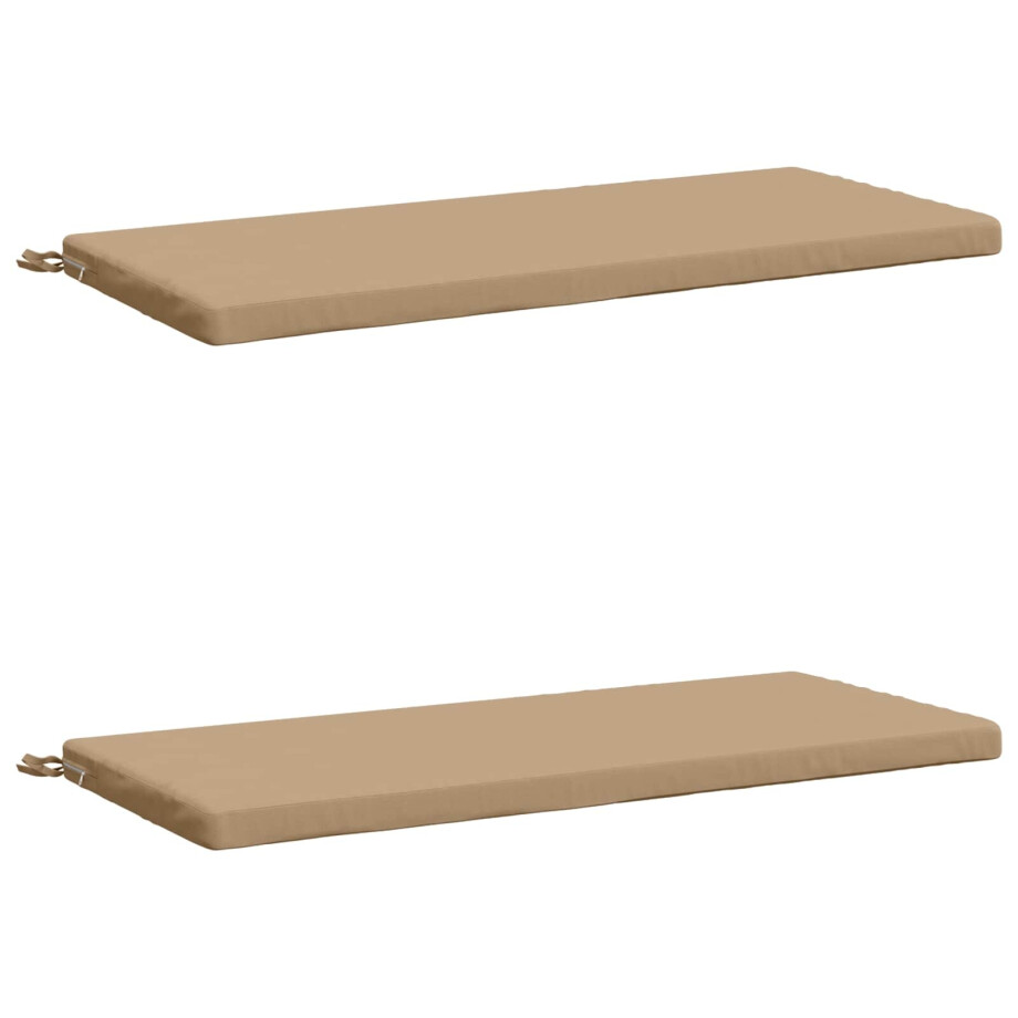 vidaXL 2-delige Bankkussens SOEST 2 st 100% Polyester Zand afbeelding 1