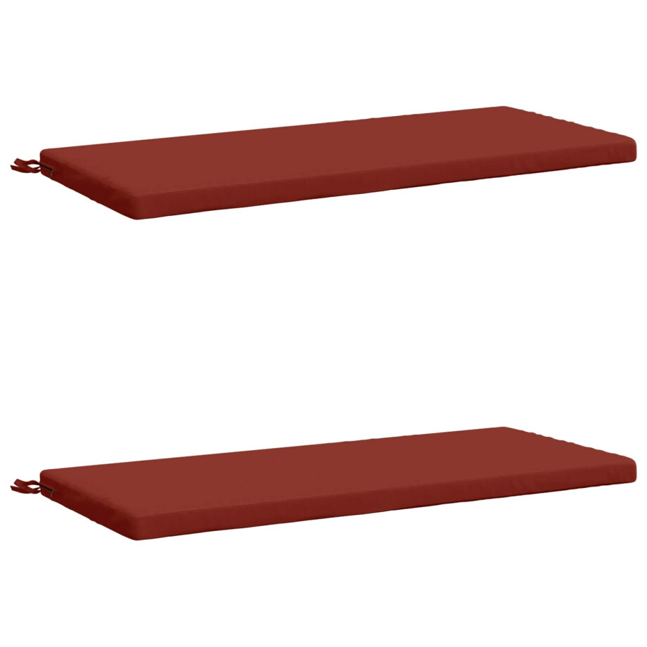 vidaXL 2-delige Bankkussens SOEST 2 st 100% Polyester Rood afbeelding 1