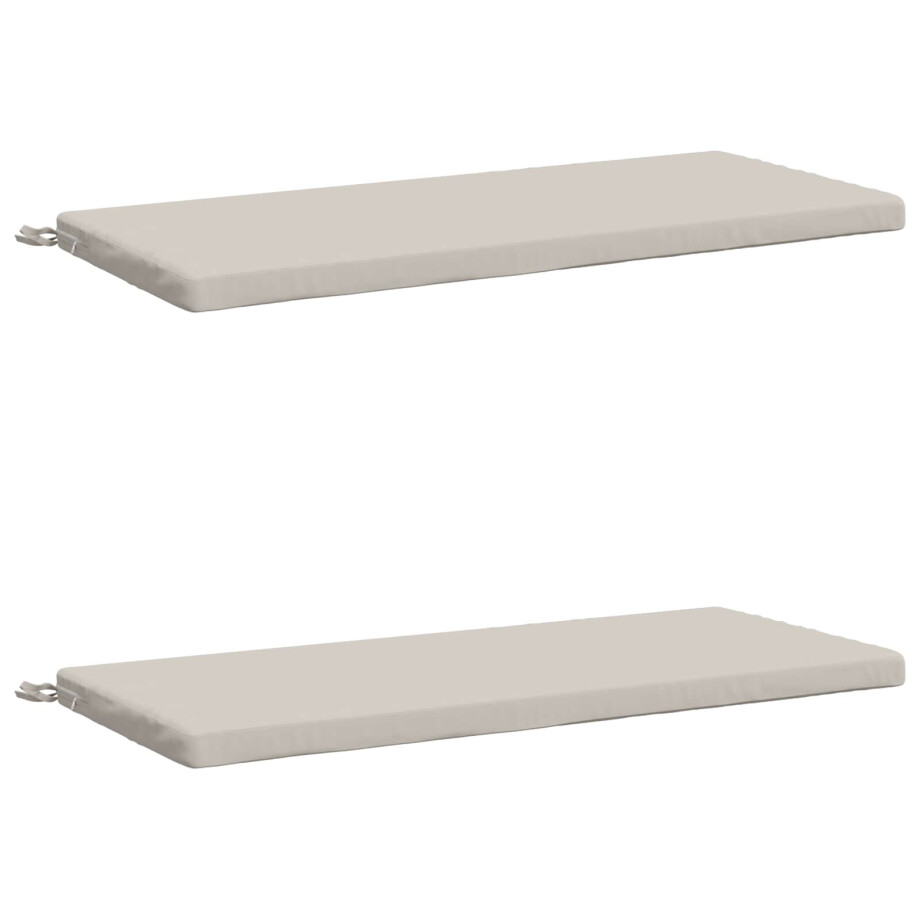 vidaXL 2-delige Bankkussens SOEST 2 st 100% Polyester Wit afbeelding 1