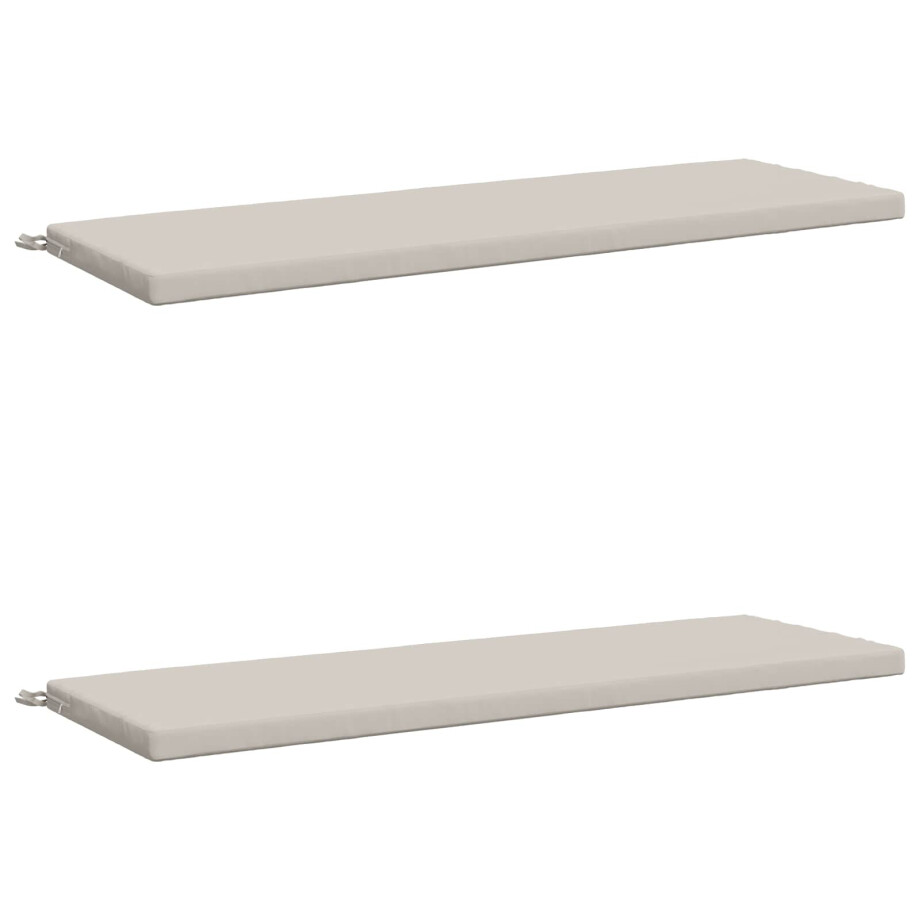 vidaXL 2-delige Bankkussens SOEST 2 st 100% Polyester Wit afbeelding 1