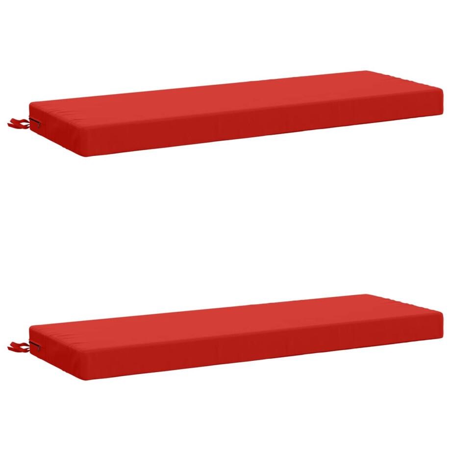 vidaXL 2-delige Bankkussens SOEST 2 st 100% Polyester Rood afbeelding 1