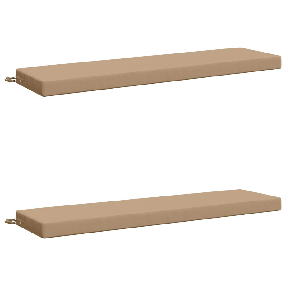 vidaXL 2-delige Bankkussens SOEST 2 st 100% Polyester Zand afbeelding 1
