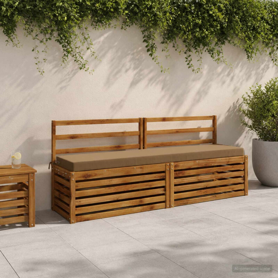 vidaXL Bankkussen SOEST 100% Polyester Taupe 180 x 40 x 8 cm vidaXL Bankkussen SOEST 100% Polyester Taupe 180 x 40 x 8 cm afbeelding 1