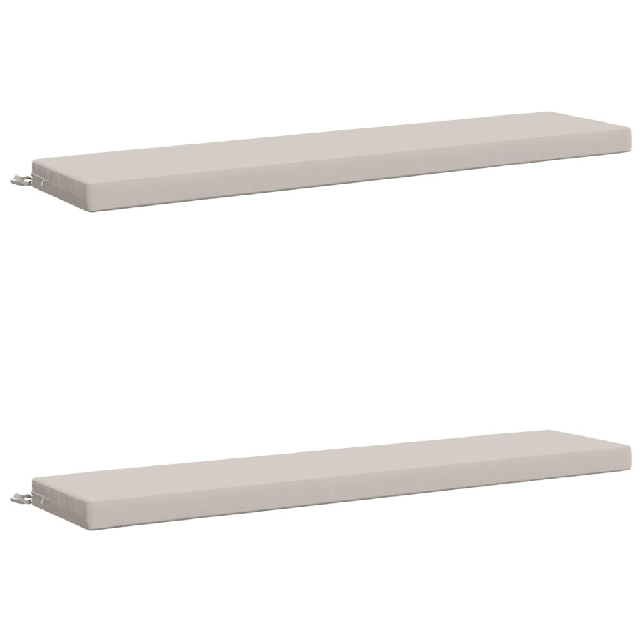 vidaXL 2-delige Bankkussens SOEST 2 st 100% Polyester Wit afbeelding 1