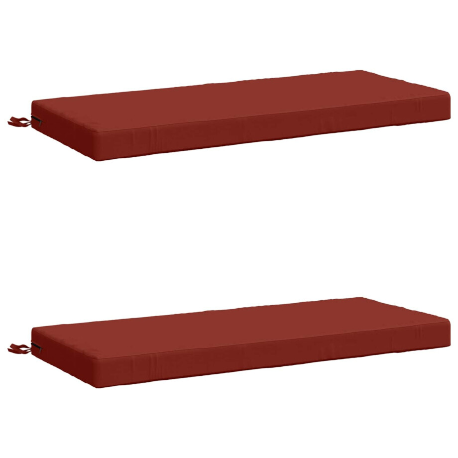 vidaXL 2-delige Bankkussens SOEST 2 st 100% Polyester Rood afbeelding 1