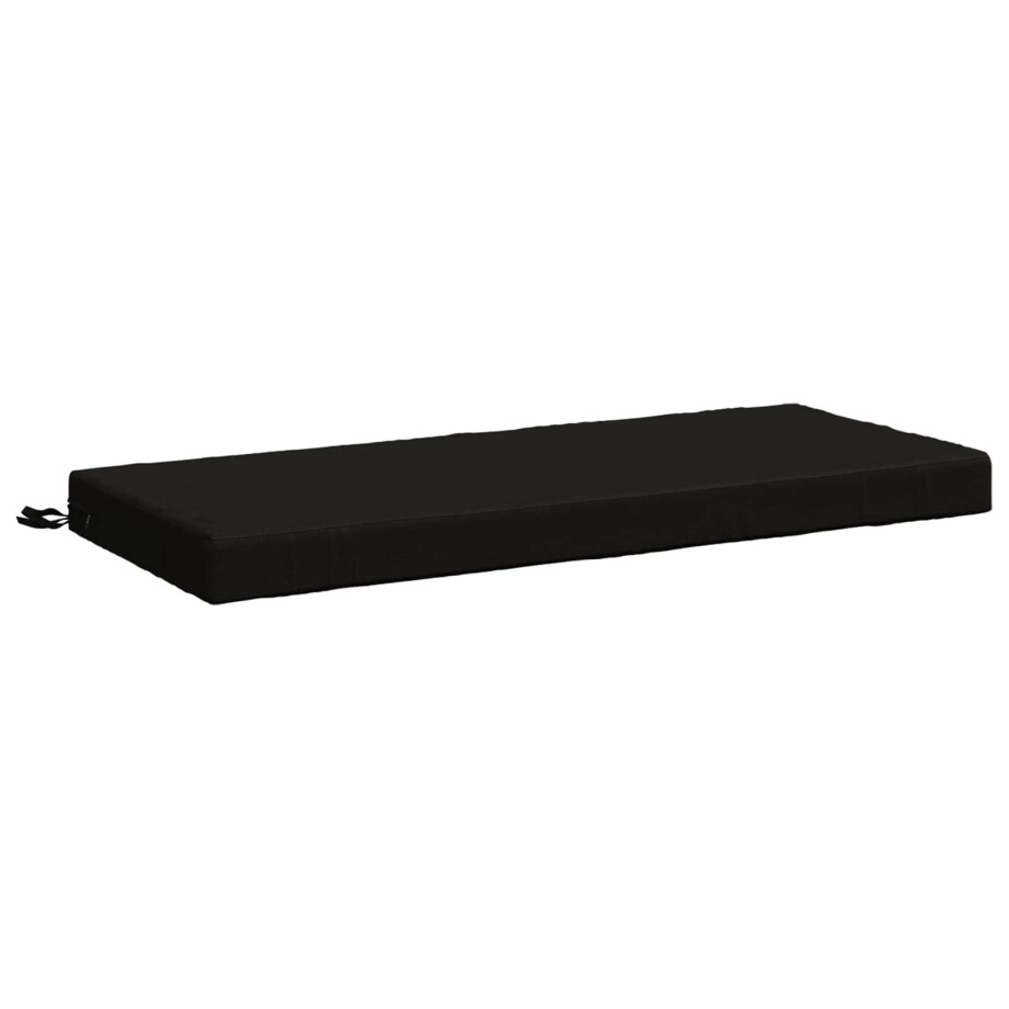 vidaXL Bankkussen SOEST 100% Polyester Zwart 120 x 50 x 8 cm afbeelding 1