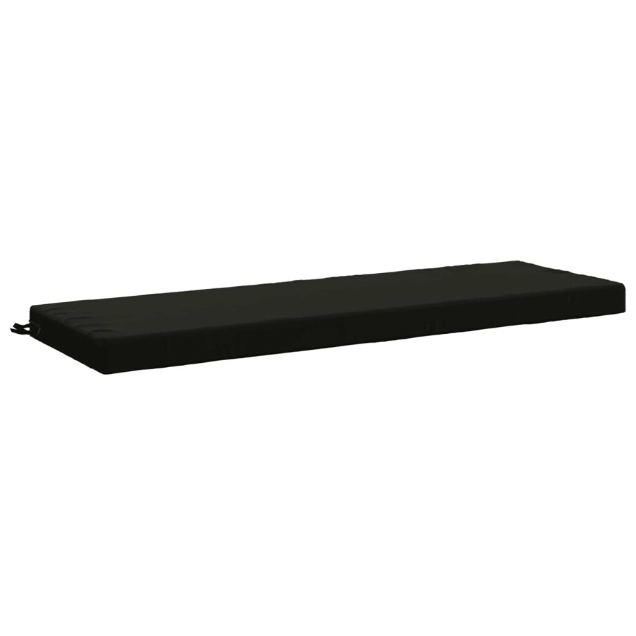 vidaXL Bankkussen SOEST 100% Polyester Zwart 140 x 50 x 8 cm afbeelding 1