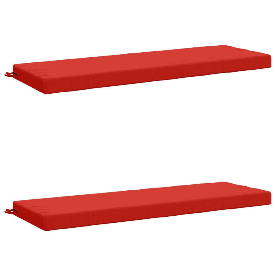 vidaXL 2-delige Bankkussens SOEST 2 st 100% Polyester Rood afbeelding 1