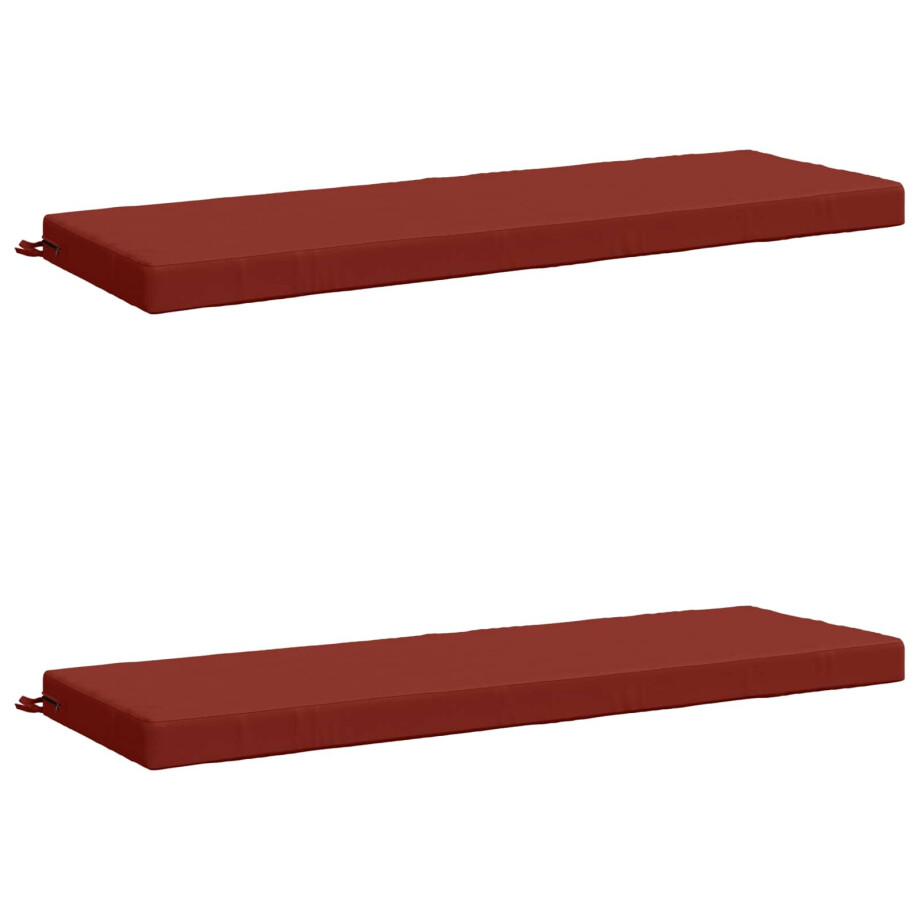 vidaXL 2-delige Bankkussens SOEST 2 st 100% Polyester Rood afbeelding 1