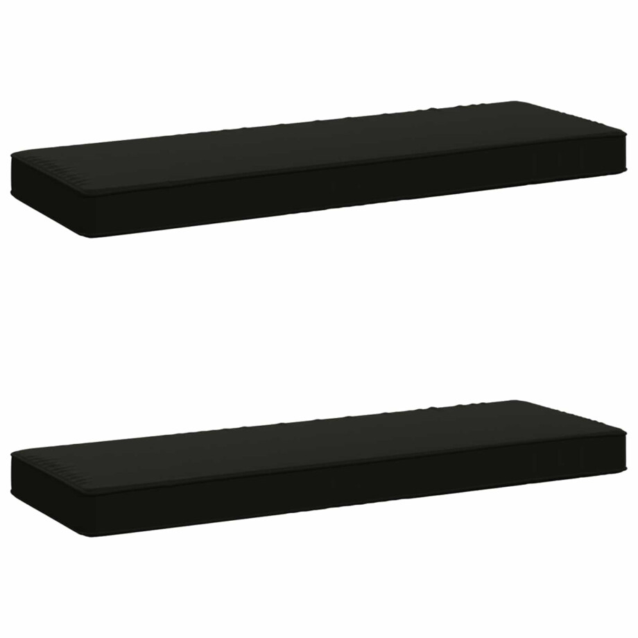 vidaXL 2-delige Bankkussens VUGHT 2 pcs 100% Polyester Zwart afbeelding 1