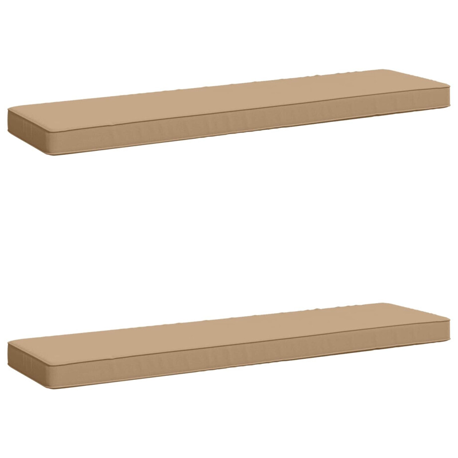vidaXL 2-delige Bankkussens VUGHT 2 pcs 100% Polyester Zand afbeelding 1