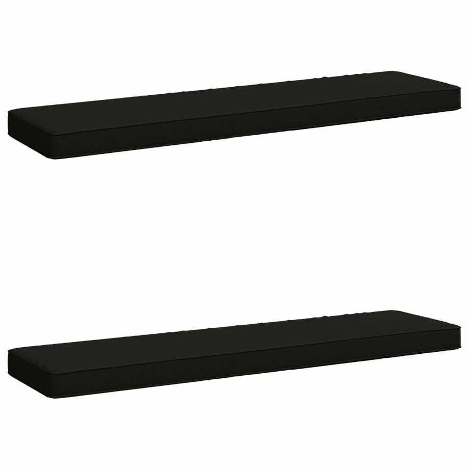 vidaXL 2-delige Bankkussens VUGHT 2 pcs 100% Polyester Zwart afbeelding 1