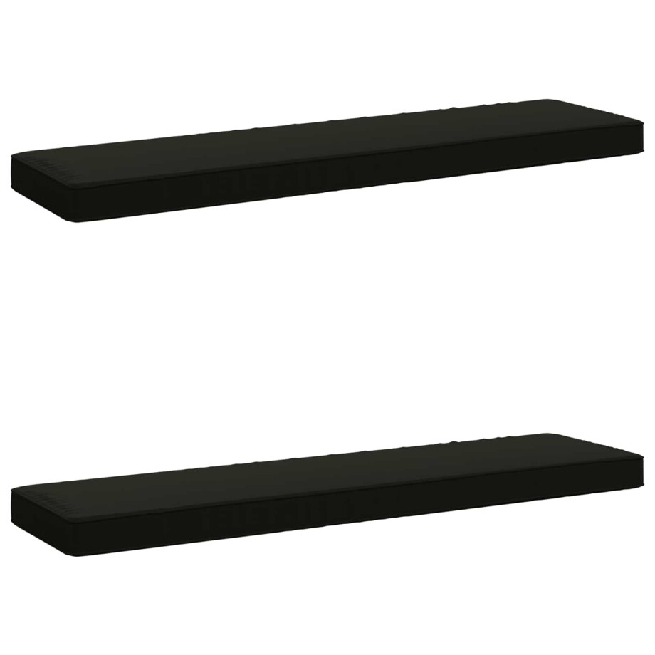 vidaXL 2-delige Bankkussens VUGHT 2 pcs 100% Polyester Zwart afbeelding 1