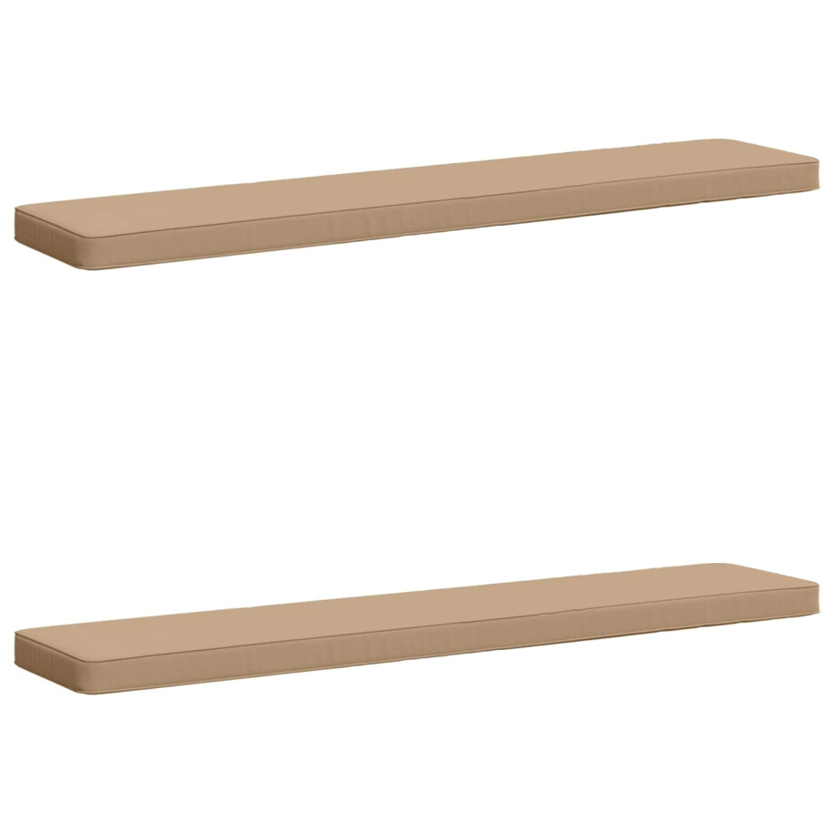 vidaXL 2-delige Bankkussens VUGHT 2 pcs 100% Polyester Zand afbeelding 1