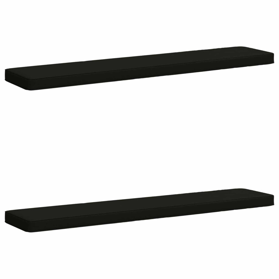 vidaXL 2-delige Bankkussens VUGHT 2 pcs 100% Polyester Zwart afbeelding 1