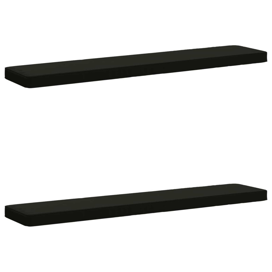 vidaXL 2-delige Bankkussens VUGHT 2 pcs 100% Polyester Zwart afbeelding 1