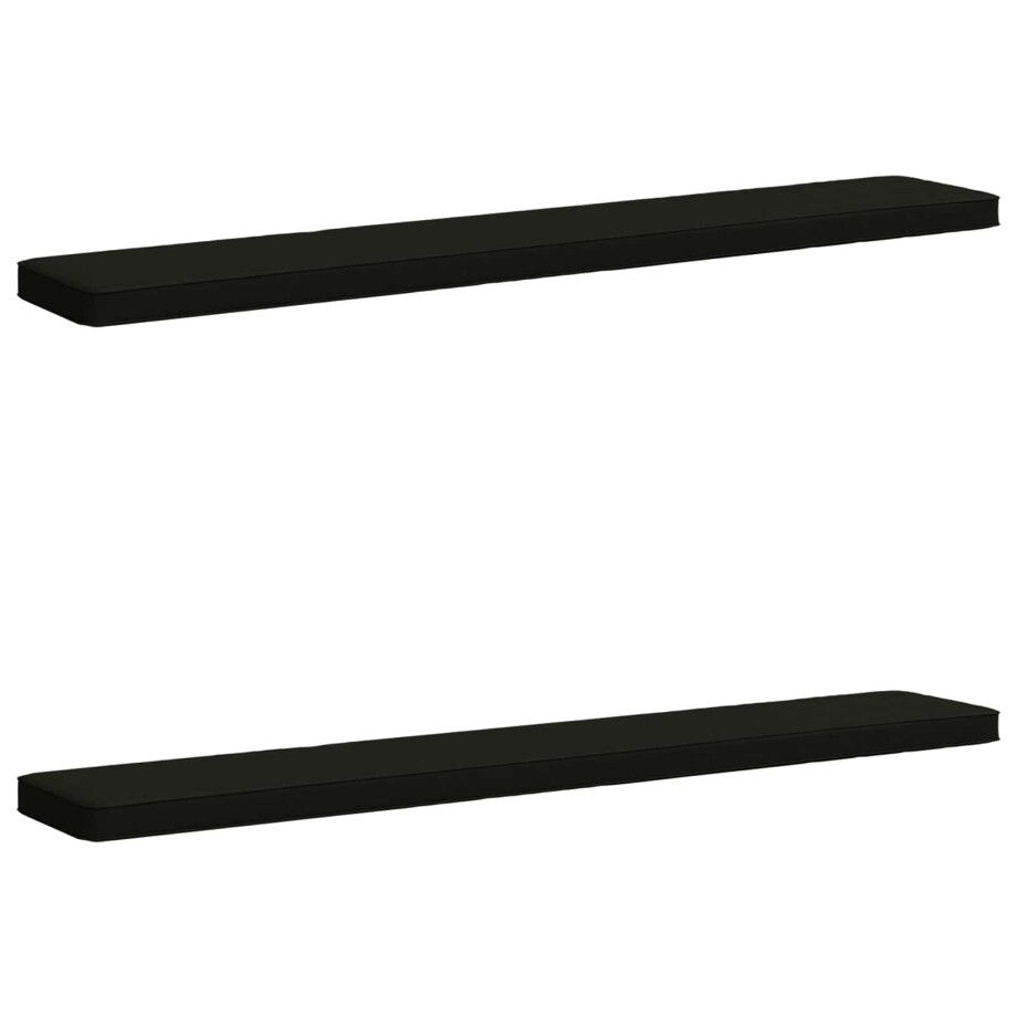 vidaXL 2-delige Bankkussens VUGHT 2 pcs 100% Polyester Zwart afbeelding 1