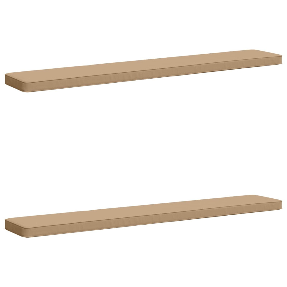 vidaXL 2-delige Bankkussens VUGHT 2 pcs 100% Polyester Zand afbeelding 1
