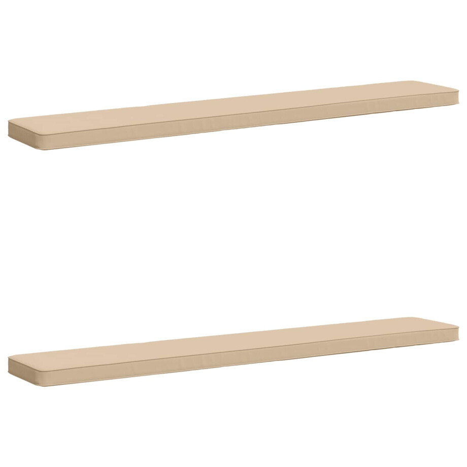 vidaXL 2-delige Bankkussens VUGHT 2 pcs 100% Polyester Crèmekleurig afbeelding 1
