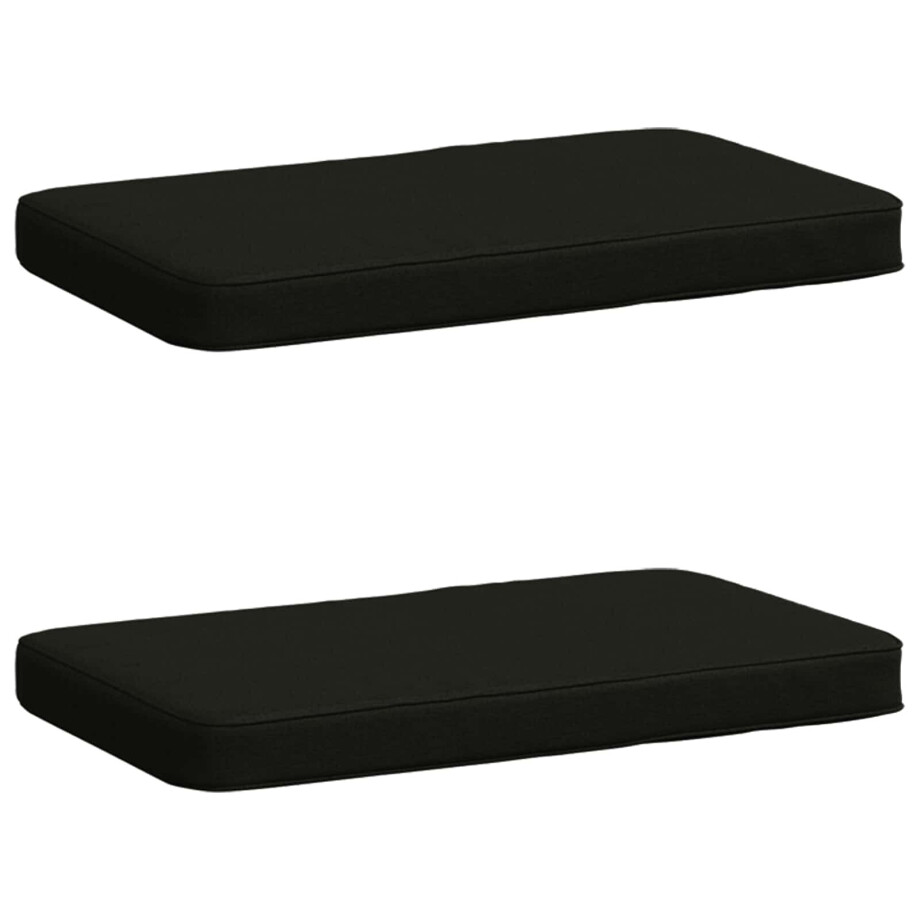 vidaXL 2-delige Bankkussens VUGHT 2 pcs 100% Polyester Zwart afbeelding 1