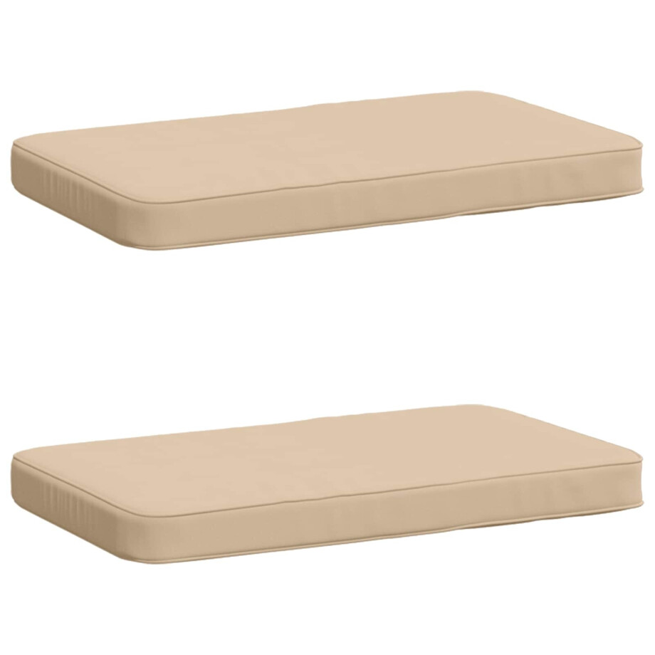 vidaXL 2-delige Bankkussens VUGHT 2 pcs 100% Polyester Crèmekleurig afbeelding 1