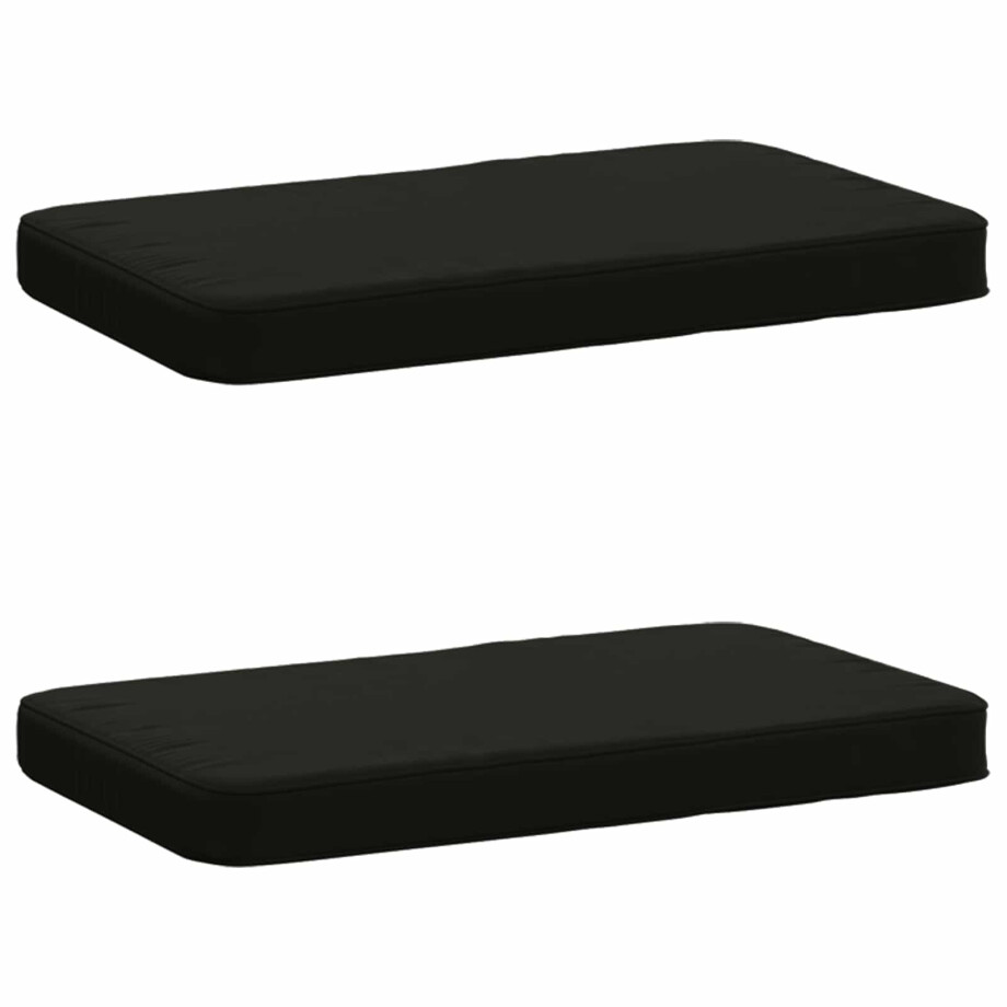 vidaXL 2-delige Bankkussens VUGHT 2 pcs 100% Polyester Zwart afbeelding 1