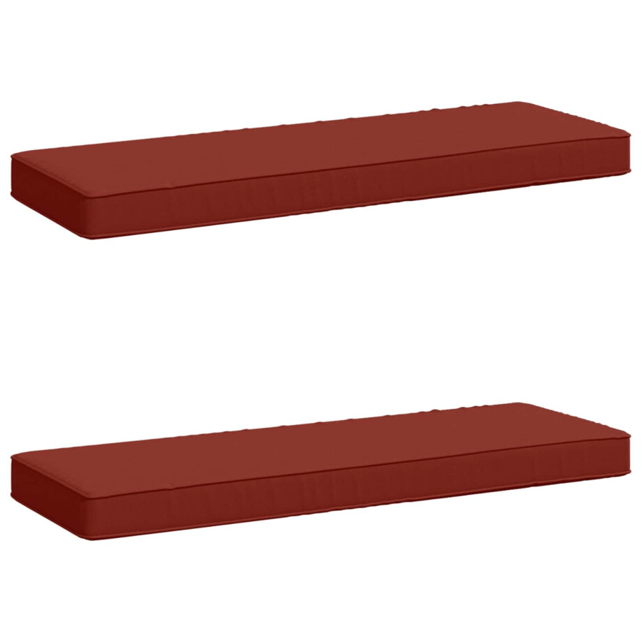 vidaXL 2-delige Bankkussens VUGHT 2 pcs 100% Polyester Rood afbeelding 1