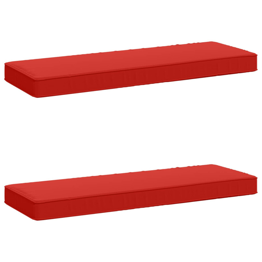 vidaXL 2-delige Bankkussens VUGHT 2 pcs 100% Polyester Rood afbeelding 1