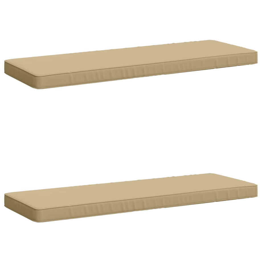 vidaXL 2-delige Bankkussens VUGHT 2 st 100% Polyester Beige vidaXL 2-delige Bankkussens VUGHT 2 st 100% Polyester Beige afbeelding 1