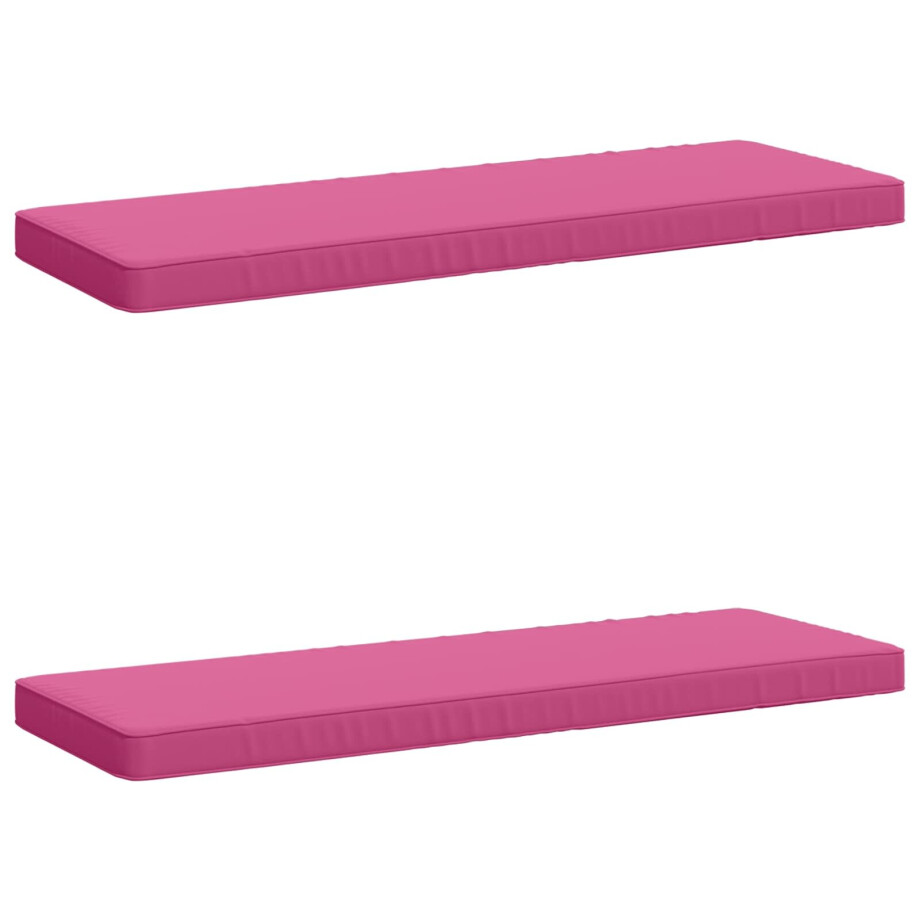 vidaXL 2-delige Bankkussens VUGHT 2 st 100% Polyester Roze afbeelding 1