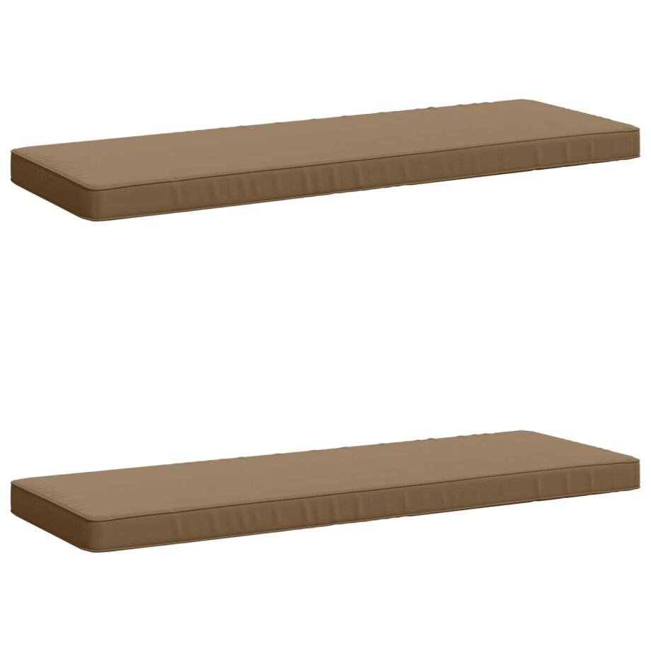 vidaXL 2-delige Bankkussens VUGHT 2 st 100% Polyester Taupe vidaXL 2-delige Bankkussens VUGHT 2 st 100% Polyester Taupe afbeelding 1