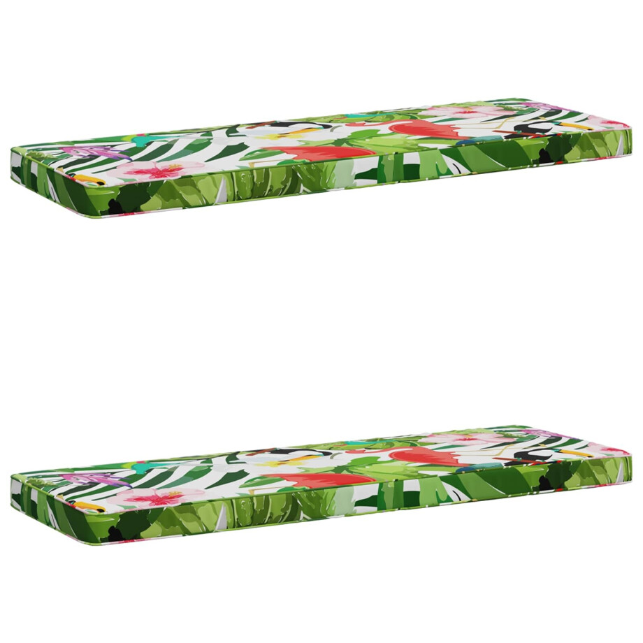 vidaXL 2-delige Bankkussens VUGHT 2 st 100% Polyester Meerkleurig afbeelding 1