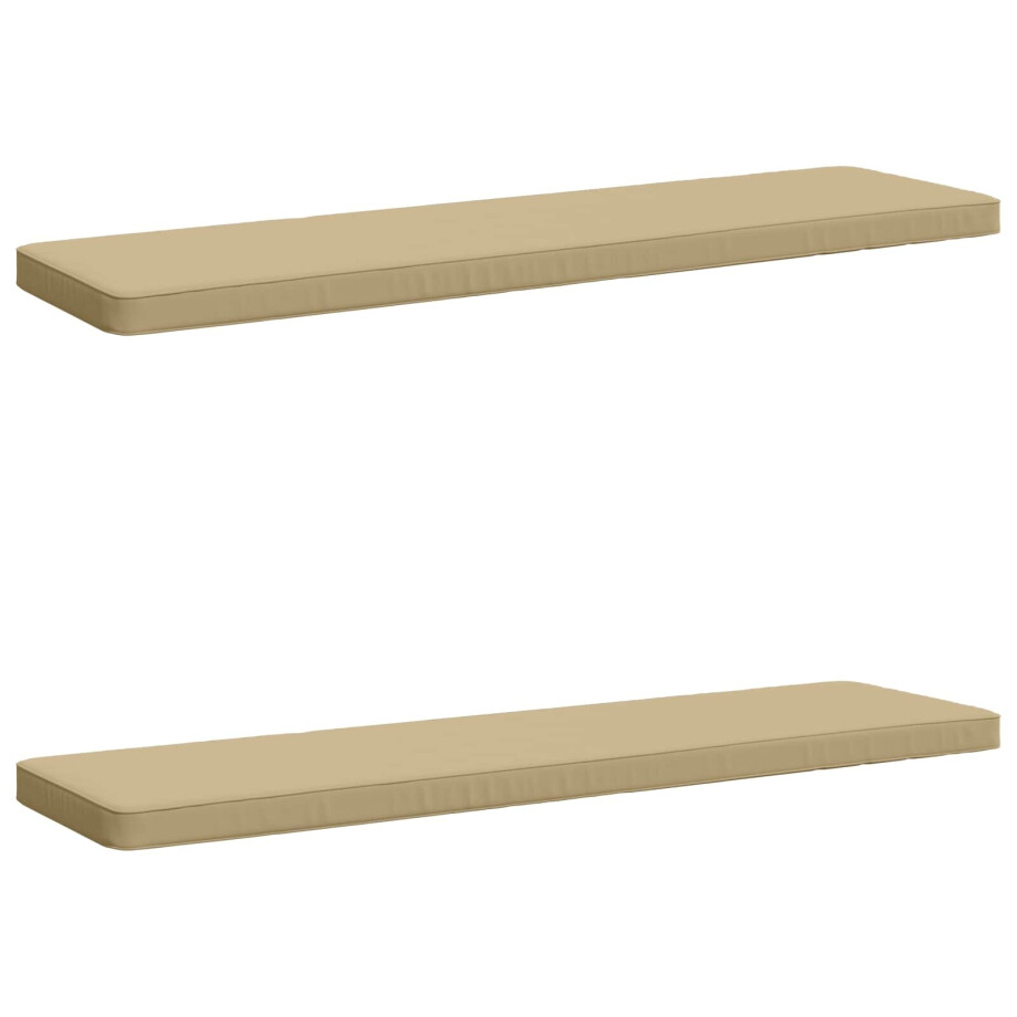 vidaXL 2-delige Bankkussens VUGHT 2 st 100% Polyester Beige vidaXL 2-delige Bankkussens VUGHT 2 st 100% Polyester Beige afbeelding 1