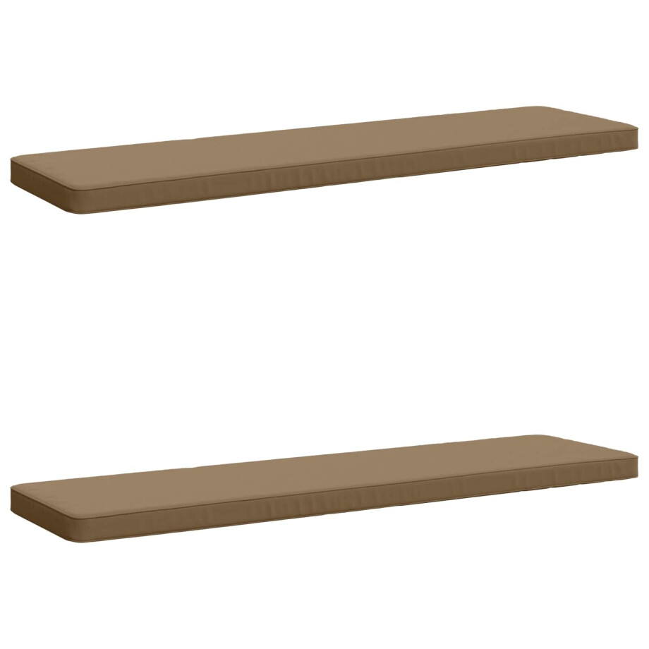 vidaXL 2-delige Bankkussens VUGHT 2 st 100% Polyester Taupe vidaXL 2-delige Bankkussens VUGHT 2 st 100% Polyester Taupe afbeelding 1