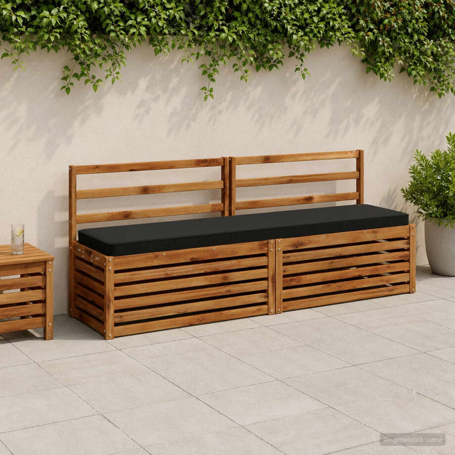 vidaXL 1-delig Bankkussen VUGHT 100% Polyester Zwart 180 x 40 x 5 cm vidaXL 1-delig Bankkussen VUGHT 100% Polyester Zwart 180 x 40 x 5 cm afbeelding 1