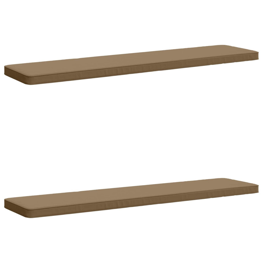 vidaXL 2-delige Bankkussens VUGHT 2 st 100% Polyester Taupe vidaXL 2-delige Bankkussens VUGHT 2 st 100% Polyester Taupe afbeelding 1