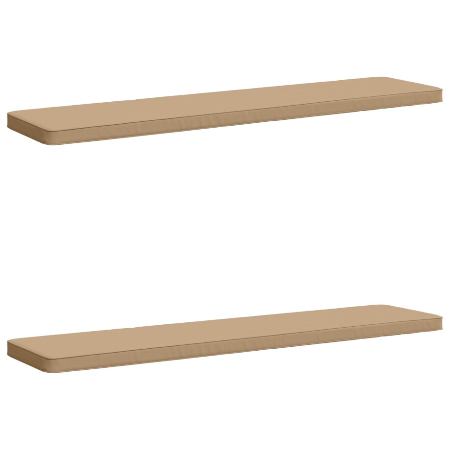 vidaXL 2-delige Bankkussens VUGHT 2 st 100% Polyester Zand vidaXL 2-delige Bankkussens VUGHT 2 st 100% Polyester Zand afbeelding 1