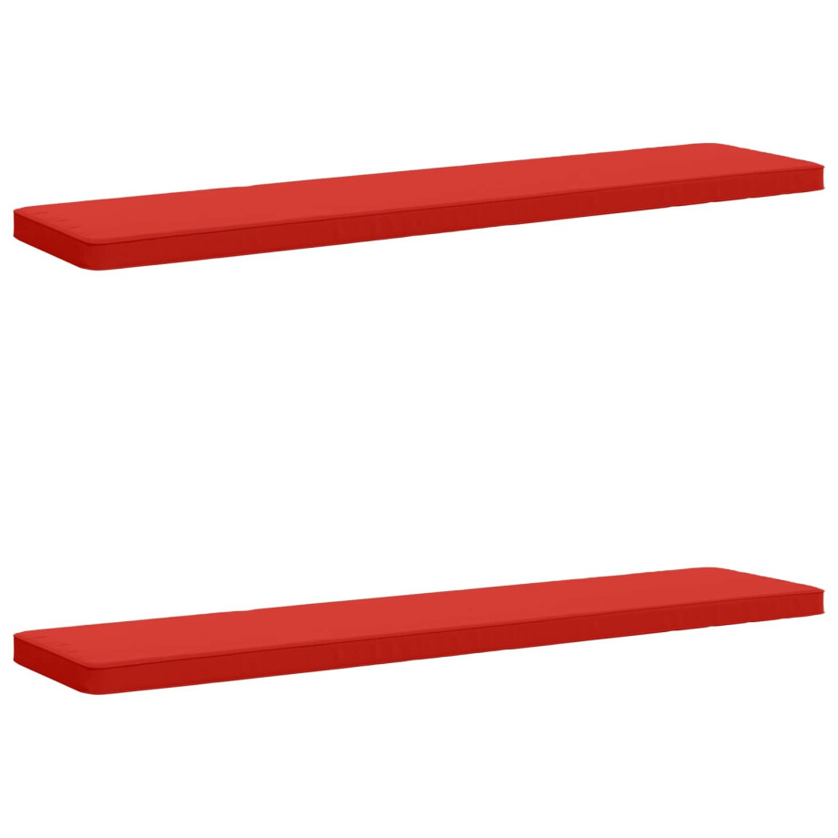 vidaXL 2-delige Bankkussens VUGHT 2 st 100% Polyester Rood afbeelding 1