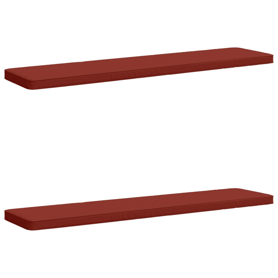 vidaXL 2-delige Bankkussens VUGHT 2 st 100% Polyester Rood afbeelding 1