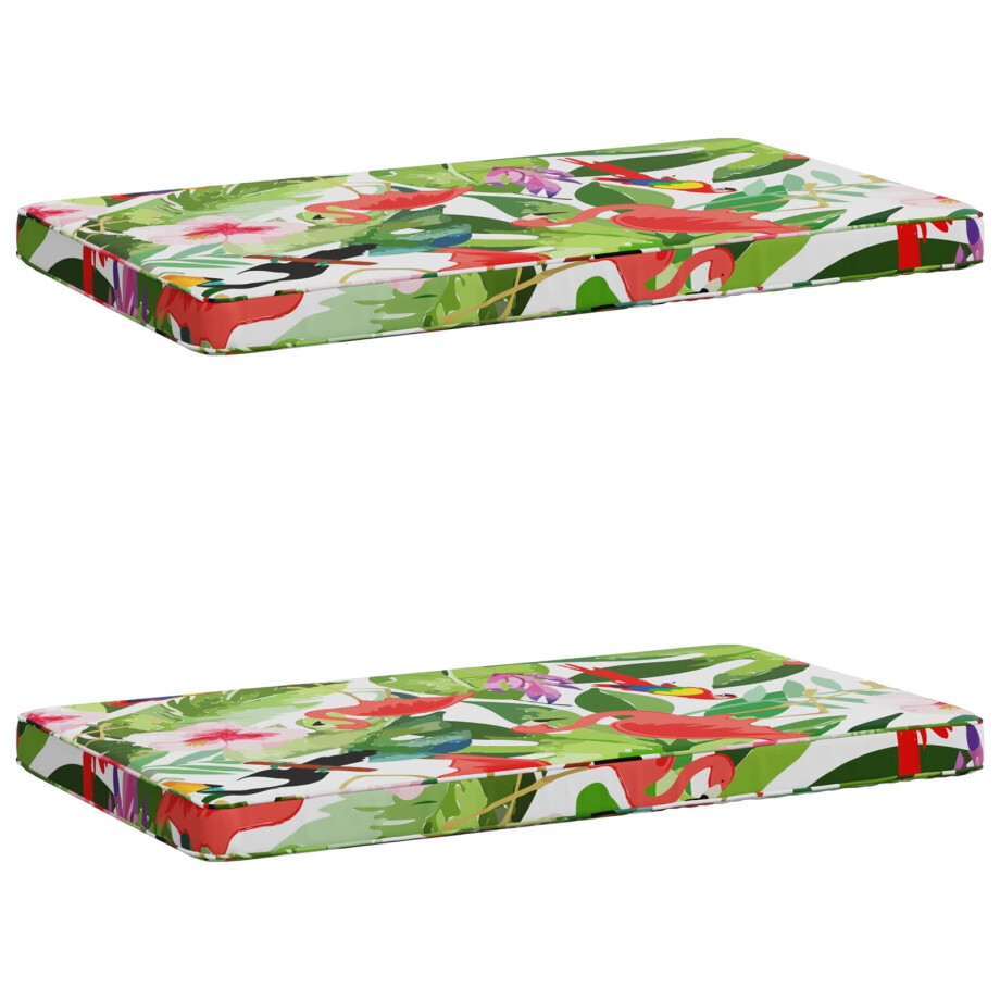 vidaXL 2-delige Bankkussens VUGHT 2 st 100% Polyester Meerkleurig afbeelding 1