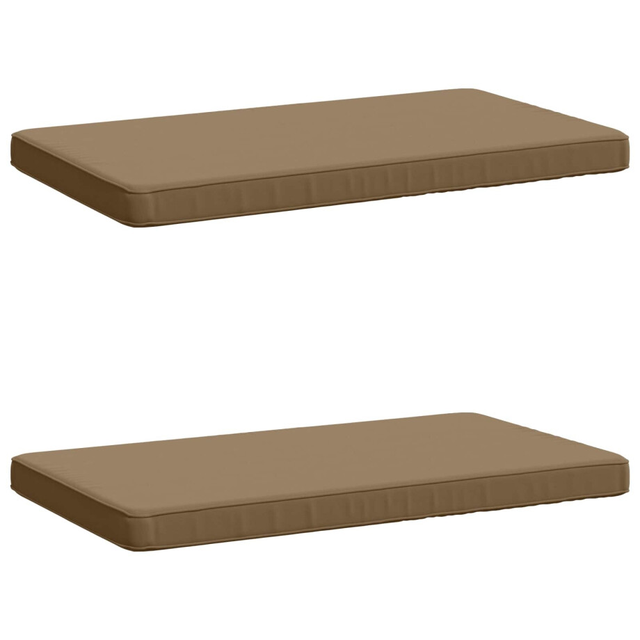 vidaXL 2-delige Bankkussens VUGHT 2 st 100% Polyester Taupe vidaXL 2-delige Bankkussens VUGHT 2 st 100% Polyester Taupe afbeelding 1