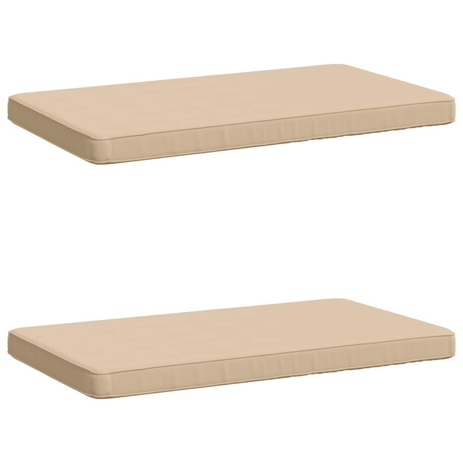 vidaXL 2-delige Bankkussens VUGHT 2 st 100% Polyester Crèmekleurig afbeelding 1