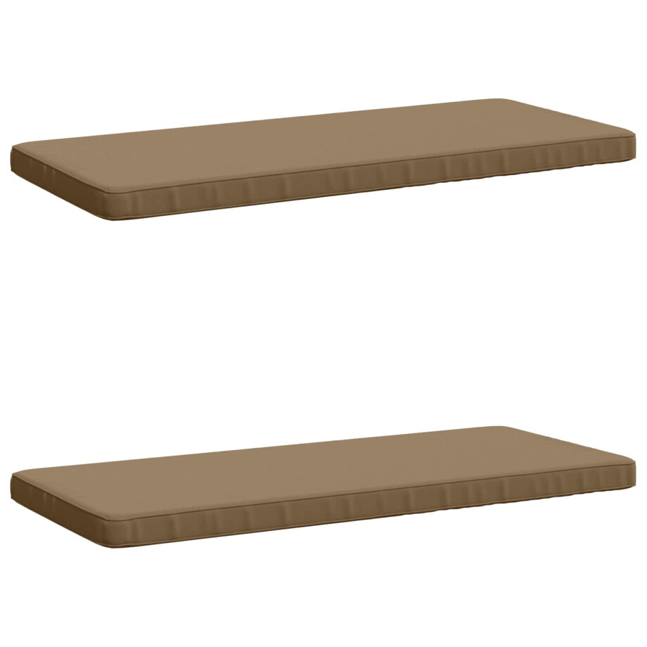 vidaXL 2-delige Bankkussens VUGHT 2 st 100% Polyester Taupe vidaXL 2-delige Bankkussens VUGHT 2 st 100% Polyester Taupe afbeelding 1
